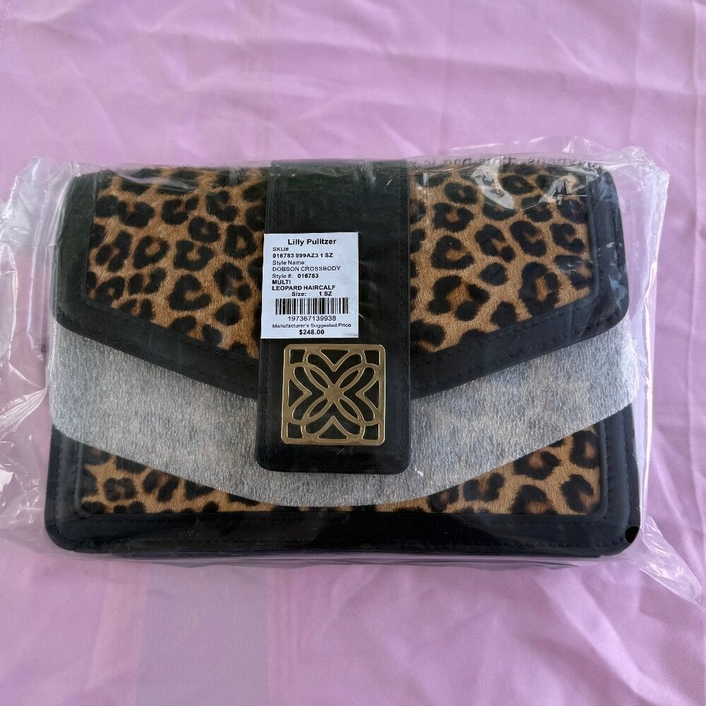NWT Lilly Pulitzer Dobson Crossbody Bag | Leopard - Picture 4 of 7